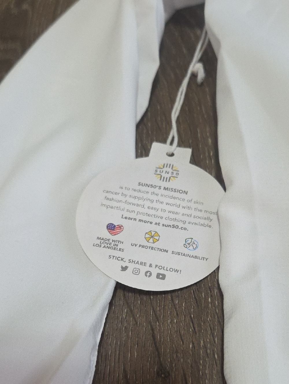 NEW! SUN50 White Long Sleeve Swim Cover-Up Shirt Relaxed High Low - Picture 9 of 13